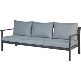 Beliani Kiato Gartensofa 3-Sitzer dunkelgrau