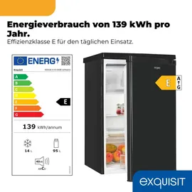 Exquisit KS516-4-E-040E Kühlschrank (109 l, 850 mm hoch, Schwarz)
