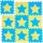 Relaxdays Puzzlematte Sterne Blau,Gelb