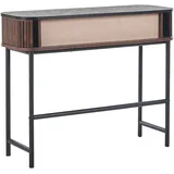 Beliani Jose Konsolentisch 100 x 35 x 82 cm Braun/Schwarz