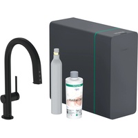 Hansgrohe Aqittura M91 SodaSystem 210, Ausziehauslauf, 1jet, sBox, Starter Set,