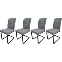 Hti-Living Schwingstuhl 4er Set Kinsey Grau