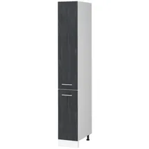Vicco Hochschrank Apotheker R-Line 30 x 57,2 x 206,8 cm Schwarz Beton/Weiß