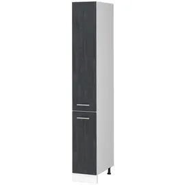 Vicco Hochschrank Apotheker R-Line 30 x 57,2 x 206,8 cm Schwarz Beton/Weiß