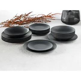 CreaTable Vesuvio Tafelservice 18-tlg. schwarz