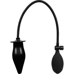 Aufpumpbarer Analdildo, 12,5 cm, schwarz