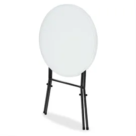 CASARIA Stehtisch klappbar 2er-Set Kunststoff Ø72cm Weiß