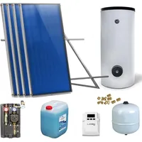 Sunex Solaranlage Flachkollektor 4 Kollektoren Speicher