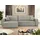 Mirjan24 Ecksofa Karl Maxi, Eckcouch, Couch mit Bettkasten und Schlaffunktion, L-Form, Ottomane universal, Dekorative Kissen-Set (Farbe: Lima 50) - Grau