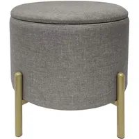 Echtwerk Sitzhocker mit Stauraum 36 x 40 x 36 cm Grau