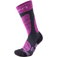 UYN Ski Kinder Socke, grau (Anthracite Melange/Violet), 24-26 EU