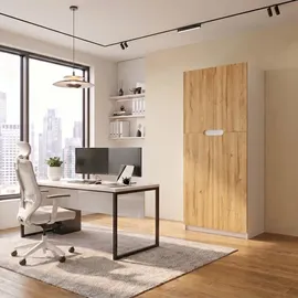 Vladon Logan Aktenschrank 82 x 37 x 185 cm braun