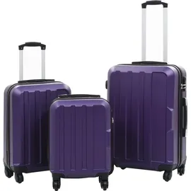 vidaXL Hartschalen-Koffer-Set 3-tlg. lila/abs