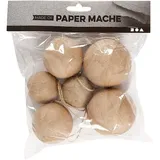 Creativ Company Weihnachtskugeln aus Holz, D 4+5+6 cm, 6er Set