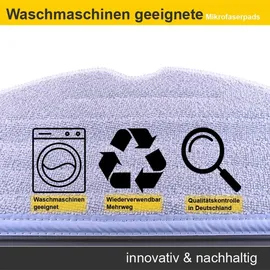 Roboter-Deals Mikrofaserpad, Wischtuch, Ersatzpad (2 Stück) für Roborock S7 MaxV, MaxV Ultra, MaxV Plus