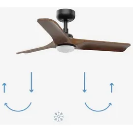 FARO Heywood S 22,5 cm Deckenventilator Schwarz/Braun
