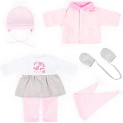 Puppenkleidung BAYER "Kleid/Hose rosa", rosa, Puppenkleidung, Kinder