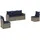 vidaXL 5-teiliges Gartensofa-Set Loungeset grau