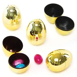 Ostereier in Gold, 2-teilig, 10 Stück (pro Set 10) Ostern Mitgebsel