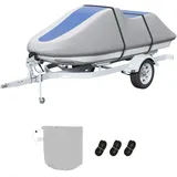 Vevor Jet-Ski-Abdeckung, 320–342 cm Anhängerfähige wasserdichte PWC-Abdeckung, Robustes 600D-PU-Oxford-Gewebe in Marinequalität, UV-beständige Seadoo-Abdeckung 420 x 247 cm Jet Ski Abdeckplane