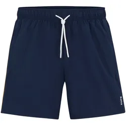 BOSS Herren Badeshorts - Iconic, Swim Shorts, Badehose, Signature-Streifen, Logo Blau L