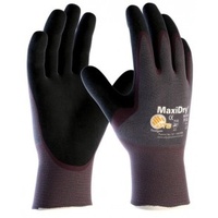 ATG 12 Paar Nitril-Handschuhe, `MaxiDry®`, handflächenbeschichtet, ölbeständig - Größe 8 (M)