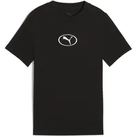 Puma SPORT RIB COLLAR TEE schwarz 152 EU