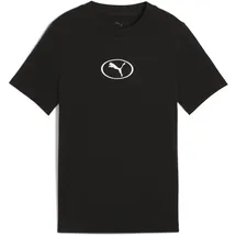 Puma SPORT RIB COLLAR TEE schwarz 152 EU