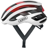 ABUS 86837 Fahrradhelm, Weiß white red L (59-61 cm)