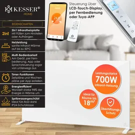Kesser Infrarotheizung 700 W Weiß