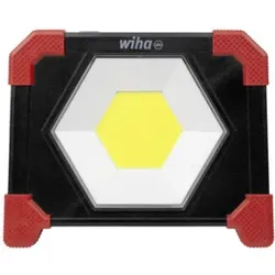 Wiha Akku-Baustrahler 30W, 3.000 lm, mit 3 Leuchtmodi, Scheinwerfer für Baustelle mit Stellfuß & Magnet, aufladbar USB-C (45698)