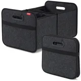 Achilles Auto-Faltbox XL - Filz-Kofferraumtasche Mit Großem Stauraum - Einkaufstasche - Aufbewahrungsbox für Organisiertes Verstauen (Anthrazit)