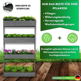 Coemo Vertikalbeet Vera 45 x 45 x 140 cm Grau