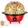 fohere 4,5L Popcornmaschine, 700W Popcorn Maschine mit 2 Messbecher für Zucker und Öl, Antihaftbeschichtete Heizplatte und Automatisches Rühren Retro Popcorn Maker für Urlaub und Filmabende