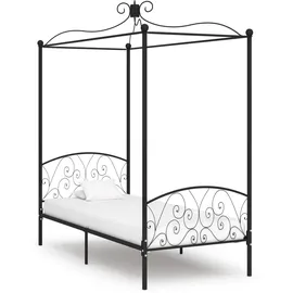 vidaXL Himmelbett 90 x 200 cm Schwarz