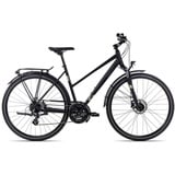 2R Manufaktur Trekkingrad TRS24 Trapez, 24 Gang Shimano RD-Acera M360-8 Schaltwerk, Kettenschaltung, Herrenrad Damenrad 28 Zoll schwarz/grau schwarz 51 cm