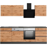 Held MÖBEL Küche Riesa, Stellbreite 340x150 cm, wahlweise mit oder ohne E-Geräte, beige|grau