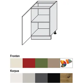 Feldmann-Wohnen Unterschrank Brerra 50 x 50 x 82 cm Grau / Karminrot