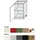 Feldmann-Wohnen Unterschrank Brerra 50 x 50 x 82 cm Grau / Karminrot