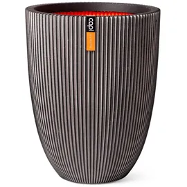 Capi Europe Capi Übertopf Kugel Groove NL elegant Anthrazit 46 x 58 cm