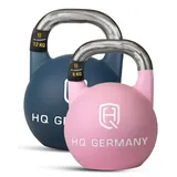 HQ Germany® Competition Kettlebell | 8-36kg | Sets | Edelstahl Griff | ±200g Gewichtstoleranz | Pulverbeschichtet, Gewicht:+Starter-Set (8+12KG)