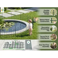 POWERTEC Garden Teichzaun 100 x 80 cm Grün/Metall