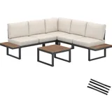 Tectake Eliar Loungeset schwarz