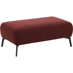 Polsterhocker INOSIGN "Bellini", rot, B:111cm H:47cm T:65cm, Luxus-Microfaser weich (98% Polyester, 2% Nylon), Easy Care (100% Polyester), Hocker, passend zur Serie "Bellini", Easy Care-Bezug mit Wasser reinigbar