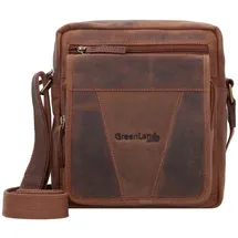 GREENLAND Nature Montenegro Umhängetasche RFID Leder 22 cm braun
