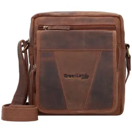 GREENLAND Nature Montenegro Umhängetasche RFID Leder 22 cm braun