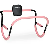 Relaxdays Bauchtrainer Pink/Schwarz 68,5 x 69 x 65 cm