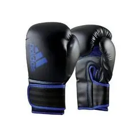 Adidas Unisex – Erwachsene Hybrid 80 Boxhandschuhe, Schwarz/Blau, 12 oz