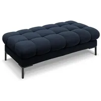 Micadoni Bank, dunkelblau Textil, 2-Sitzer, 133x41x62 cm, Hergestellt in