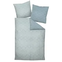 JANINE J.D. 87053 steinblau/denimblau 135 x 200 cm + 80 x 80 cm